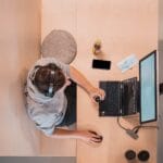 Man Working On Laptop