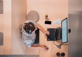 Man Working On Laptop