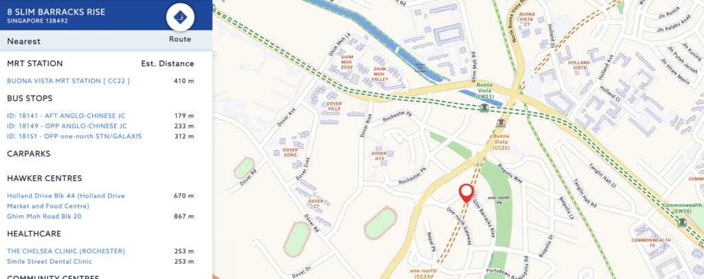 One North Eden Nearby Amenities Map