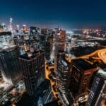 Singapore Night Skyline