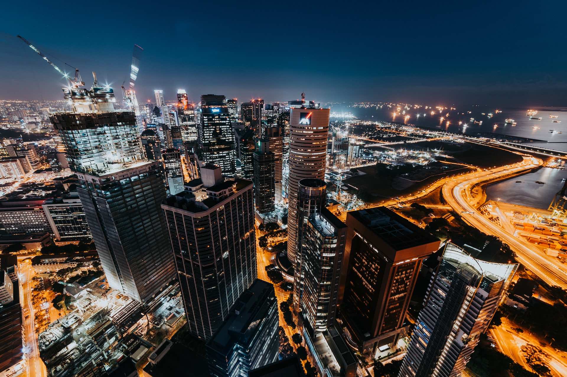 Singapore Night Skyline