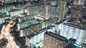 Singapore Hdb Night View